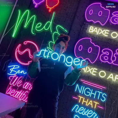 $20 • Buy Custom LED Neon Light Bar LOGO Signs Personalize Wedding Wall Decor Wedding Gift
