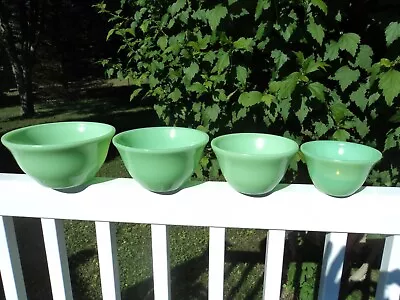 Mckee Jadeite Bell 4 Bowl Set - Nice • $950