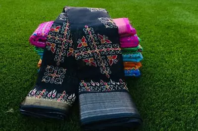 £16 • Buy Indian Party Wear Cotton Saree With Blouse Jari Border 