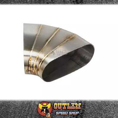 PROFLOW PIE CUT WELDED S/S OVAL TUBE HORIZONTAL 3.5  X 60° - PFESS-PCHW350-60 • $48.40