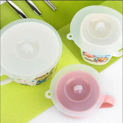 $5.99 • Buy USA Seller Silicone Cup Lid Anti-Dust Airtight Silicone Lid Bowl Cover Mug Cover