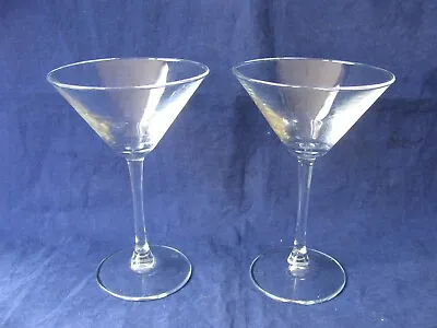 £5.50 • Buy PAIR Martini Cocktail Champagne Saucer Coupe Glasses Clear 250ml -Excellent