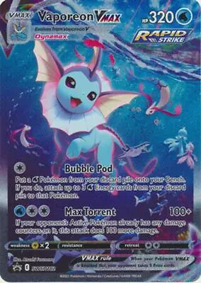 Vaporeon VMAX - SWSH182 - Pokemon Promo Sword & Shield Alternate Art Card NM • $31.81