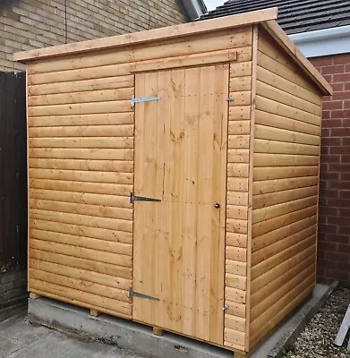 Pinelap 6x4 Heavy Duty 16mm Loglap Pent Garden Shed 6ft X 4ft Fully T&G Hut • £515