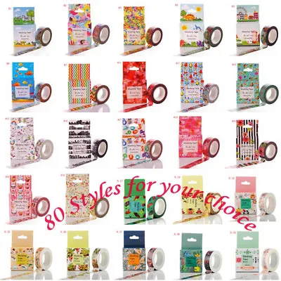 $1.43 • Buy 10m Roll DIY Cartoon Washi Tape Sticker Decor Paper Masking Self Adhesive Crafts