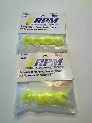 NEW Vintage RPM 70257 Spring Cups For Team Associated Shocks Yellow (TA) • $54.99