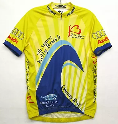 Verge Audi Kelly Brush Yellow Racing Cycling Bike Jersey Men's Medium M • $12.99