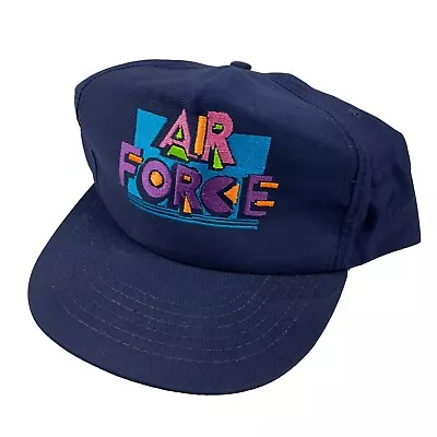 Vintage Air Force 90s Snapback Hat - Cap Excellent Condition Made In USA • $29.95