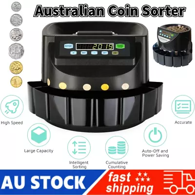 Australian Coin Sorter LED Display Automatic Electronic Counter Counting Machine • $182.88