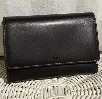 Vintage Coach Smooth Brown Leather Bi-Fold Wallet • $25