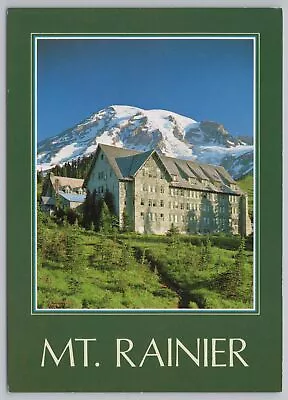 Mt Rainier National Park Washington~Paradise Inn~Continental Postcard • $2.70