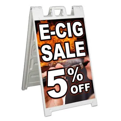 E-CIG SALE 5% OFF Signicade 24x36 Aframe Sidewalk Sign Banner Decal VAPE • $42.70