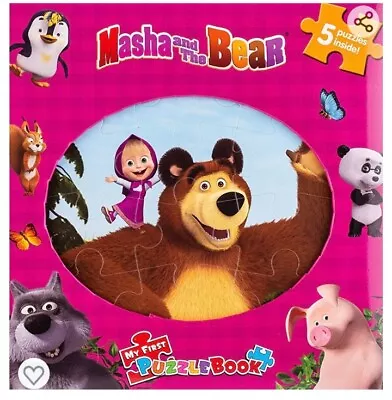 Masha And The Bear My First Puzzle Book - Phidal Publishing - 5 Puzzles Inside!! • $39.99