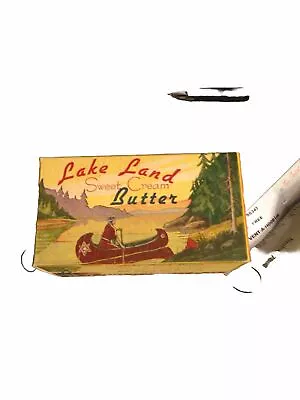 Butter Box Isle Mn Lake Land Cooperative Creamery Indian Canoe . Onamia  • $29