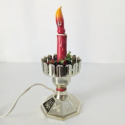 Vintage Plastic Electric Christmas Candle Flame Bulb 9  It Works! • $19.99