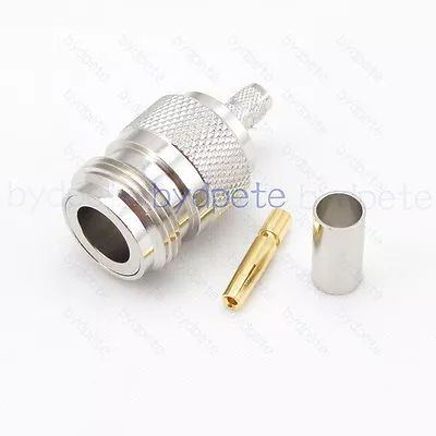 N Type Female Jack RF Connector And Adapter Crimp RG58 RG142 RG400 LMR195 Cable • $2.80