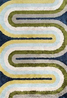 By Momeni Rugs Retro Collection Retro Wave Shag Area Rug 5'0  X 7'6  Multic... • $223.10