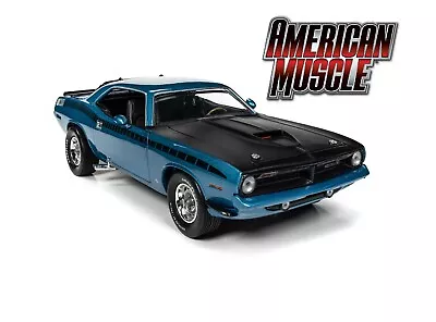 1970 Plymouth Aar Cuda 340 6-pack Blue  Anniversary  1:18 By Auto World Amm1225 • $139.95