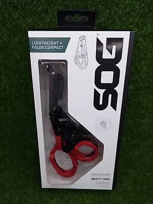 SOG ParaShears Medical/Rescue Scissors Multi-Tool/Sheath Red - 23-125-02-43 • $58.20