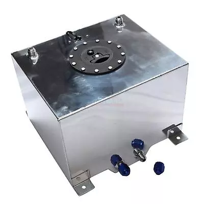 8 Gallon Race Drift Polished Aluminum Fuel Cell Tank With Level Sender Silver • $86.58