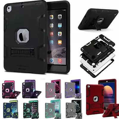 Military Shockproof Heavy Duty Rubber With Hard Stand Case Cover For Apple IPad • $29.80