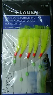 Fladen 5 Hook Size 4 Feathers / Rigs For Herring And Mackerel 5 Packs • £5.95
