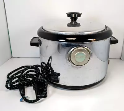 Nesco Round Roaster Oven 4210-2 Vtg Slow Cooker 1950s Cord Hi-Lo Works Prop • $69.89