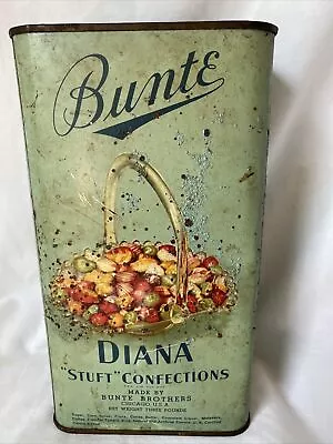 Vintage BUNTE Diana Stuft Confections Candy Tin 3 Pound • $22.99