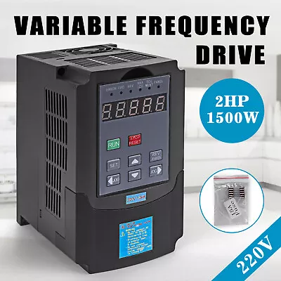 1.5KW Variable Frequency Drive Inverter  220V VFD For Motor Speed Control • £75.99