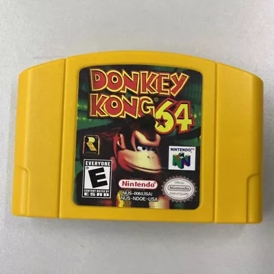 Yellow Donkey Kong 64 Video Game Cartridge Console Card For Nintendo N64 ZA • $17.89