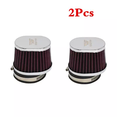 2pcs 50mm Air Cleaner Intake Filter Pod Kit Universal For Motorcycle Scooter ATV • $26.90