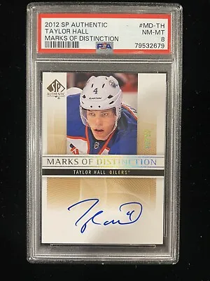 2012-13 SP Authentic Marks Of Distinction Taylor Hall Auto #/25 Psa 8 • $57.99