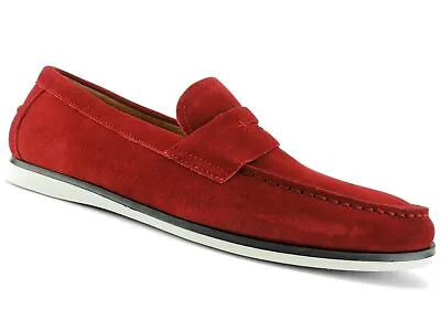 Alfani Men's Sawyer Slip-On Loafers Red Suede Size 11.5 M • $40
