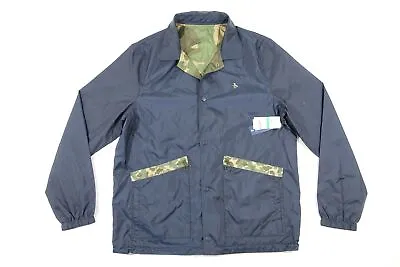 An Original Penguin Camo Military Reversible Windbreaker Rain Large Jacket Nwt • $21.07