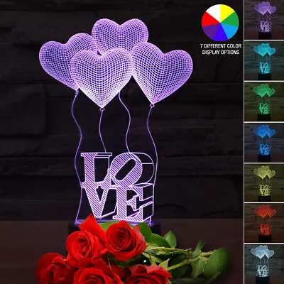 LED Light Gift For Her Girlfriend Wife Woman Mothers Birthday Easter Love Hearts • $14.99