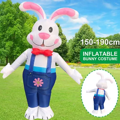 Easter Bunny Adult Inflatable Rabbit Costume Party Fancy Dress Mascot Dress • £24.02