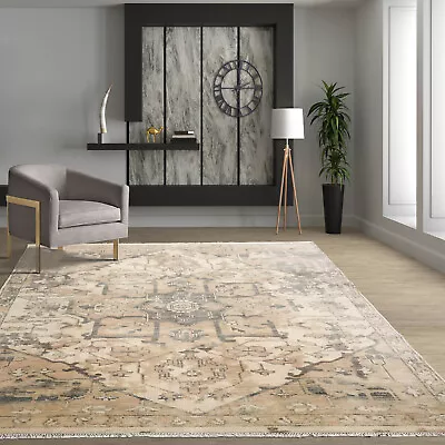 LoomBloom Multi Sizes Hand Knotted 100% Wool Muted Turkish Oushak Area Rug Beige • $799.99