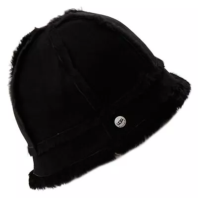 UGG Shearling Bucket Hat Black • $50