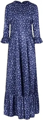 Boho Maxi Dress Lindy Bop Deep Blue Paisley Print Vintage Seventies BNWT • £5