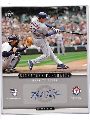 2005 UPPER DECK Mark Teixeira Texas Rangers SIGNATURE PORTRAITS 8 X 10 NM/MINT • $75.64