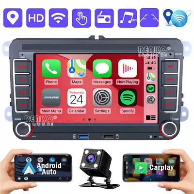 $119.99 • Buy For VW Golf MK5 MK6 Jetta Passat Apple CarPlay Android 12.0 Car GPS Stereo Radio
