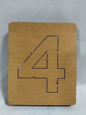 Number 4 4  Accu-Cut Accucut Ellison Educational Wooden Dies 5x6 Arts & Crafts • $10