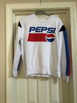 Vintage 90s Pepsi Cola Soda Sweatshirt Pullover Mens M Crewneck Long Sleeve • $18