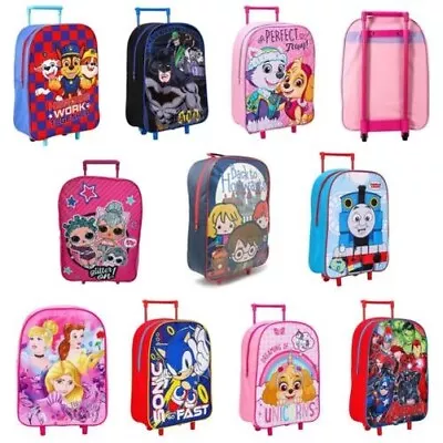 Kids Wheeled Trolley Bags Backpack Travel Luggage - Avengers Sonic Paw Patrol+ • $48.72