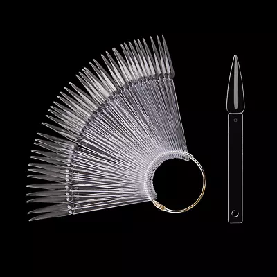 100pcs GOGOONLY Nail Display Sticks Transparent Stiletto Tips Nail Art Display  • $9.06
