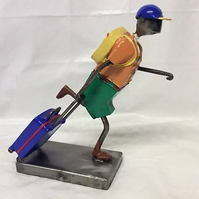 Manuel Felguerez  Boy Running W/ Suitcase  W/ Tag Metal Sculpture • $140