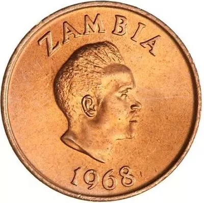 Zambia 2 Ngwee Coin | Kenneth Kaunda | Martial Eagle | 1968 - 1978 • $6.74