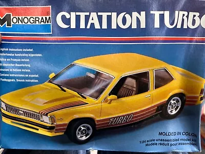 Monogram 2278 Chevy Citation Turbo Kit 1/24 McM Niob • $34.88