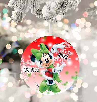 Minnie Mouse Ornament-Personalized Kids Gift- Custom Disney 2023 Ornament • $14