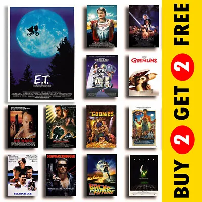 £3.99 • Buy Classic 80s Film Posters Movie Prints Nostalgic Film Posters A3 A4 A5 Home Décor